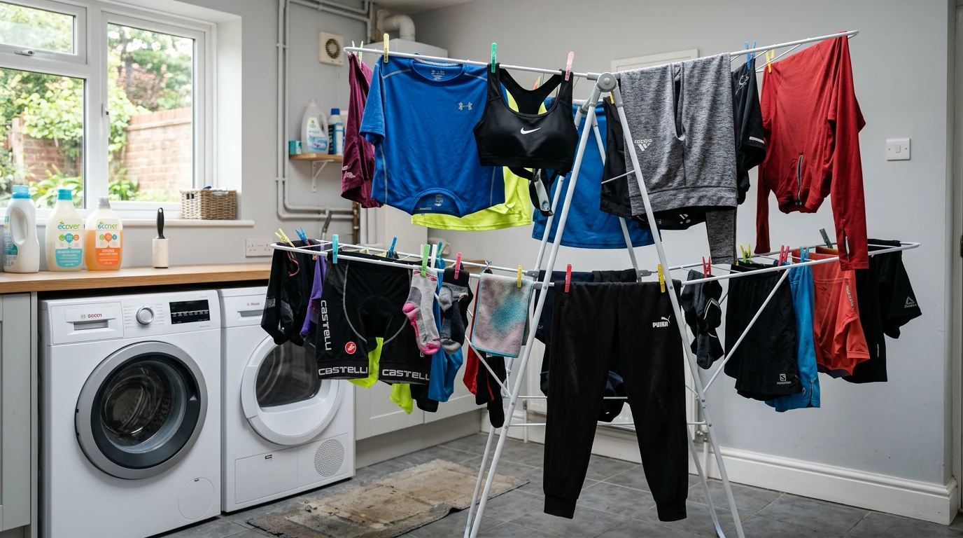Abbigliamento sportivo in asciugatura